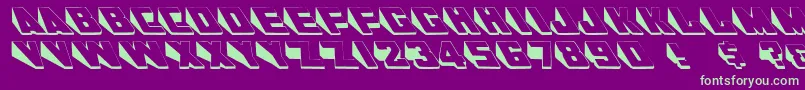 Wedgie Font – Green Fonts on Purple Background