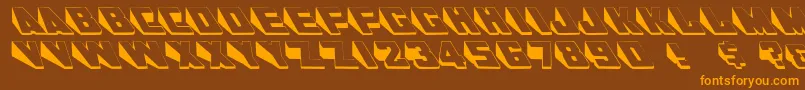 Wedgie Font – Orange Fonts on Brown Background