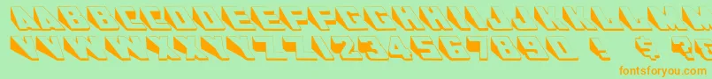 Шрифт Wedgie – оранжевые шрифты на зелёном фоне