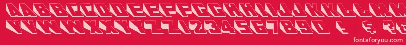Fonte Wedgie – fontes rosa em um fundo vermelho