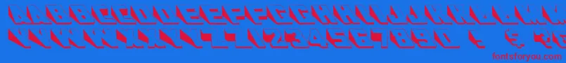 Czcionka Wedgie – czerwone czcionki na niebieskim tle