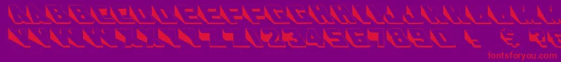 フォントWedgie – 紫の背景に赤い文字