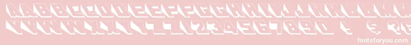 Wedgie-Schriftart – Weiße Schriften auf rosa Hintergrund