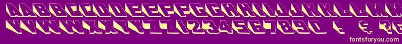 Wedgie Font – Yellow Fonts on Purple Background