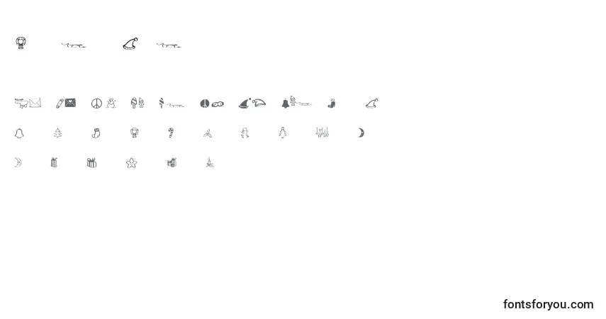 Czcionka NoyeuxJoel – alfabet, cyfry, specjalne znaki