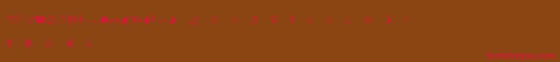 NoyeuxJoel-Schriftart – Rote Schriften auf braunem Hintergrund