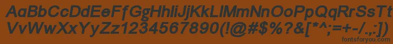 Шрифт Un866bi – чёрные шрифты на коричневом фоне