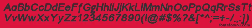 Un866bi Font – Black Fonts on Red Background