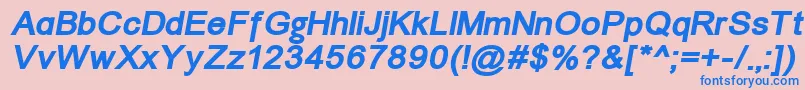 Un866bi Font – Blue Fonts on Pink Background