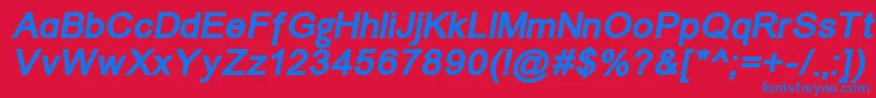 Шрифт Un866bi – синие шрифты на красном фоне