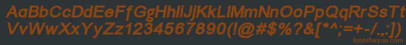 Un866bi-fontti – ruskeat fontit mustalla taustalla