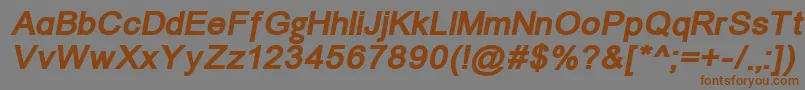 Un866bi Font – Brown Fonts on Gray Background
