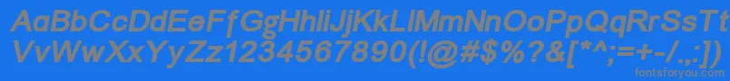 Un866bi Font – Gray Fonts on Blue Background