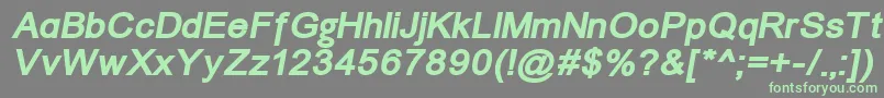 Un866bi Font – Green Fonts on Gray Background