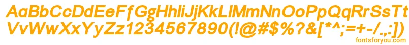 Шрифт Un866bi – оранжевые шрифты на белом фоне