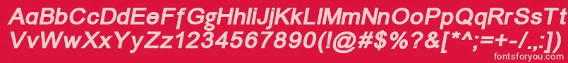 Un866bi Font – Pink Fonts on Red Background