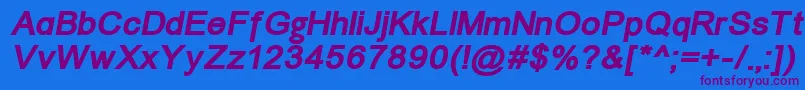 Un866bi Font – Purple Fonts on Blue Background