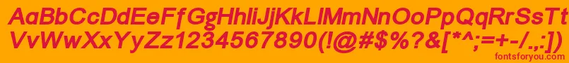 Un866bi Font – Red Fonts on Orange Background