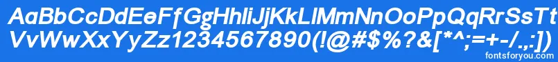 フォントUn866bi – 青い背景に白い文字