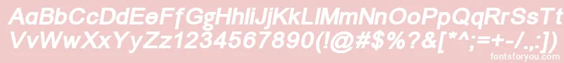 Fonte Un866bi – fontes brancas em um fundo rosa