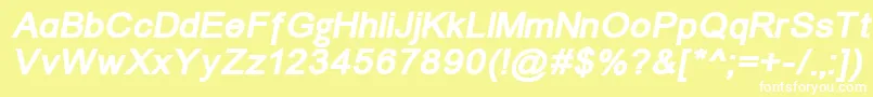 Un866bi Font – White Fonts on Yellow Background