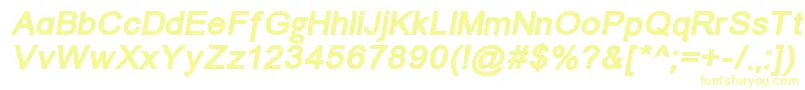 Шрифт Un866bi – жёлтые шрифты