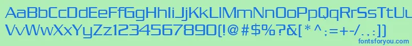 フォントSerpentineLtLight – 青い文字は緑の背景です。