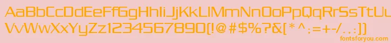 SerpentineLtLight Font – Orange Fonts on Pink Background
