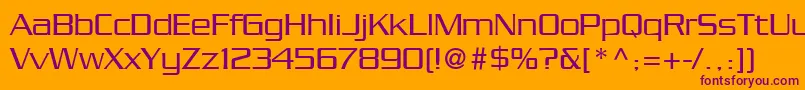 SerpentineLtLight Font – Purple Fonts on Orange Background