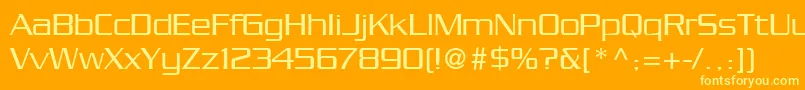 SerpentineLtLight Font – Yellow Fonts on Orange Background