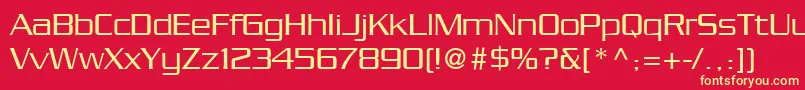 SerpentineLtLight Font – Yellow Fonts on Red Background