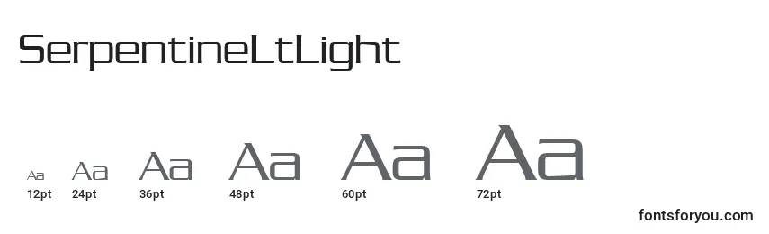 SerpentineLtLight Font Sizes