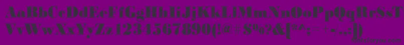 Bodoniteensy2Regular-Schriftart – Schwarze Schriften auf violettem Hintergrund