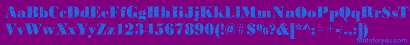 Bodoniteensy2Regular Font – Blue Fonts on Purple Background