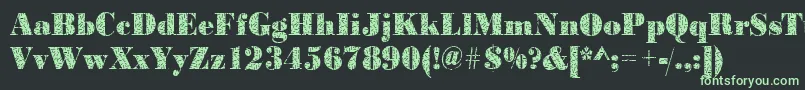 Bodoniteensy2Regular Font – Green Fonts on Black Background