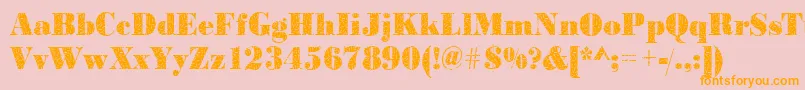 Bodoniteensy2Regular Font – Orange Fonts on Pink Background