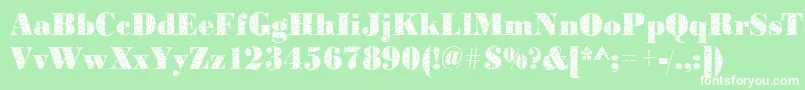 Bodoniteensy2Regular Font – White Fonts on Green Background