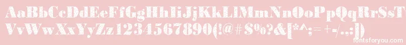 Bodoniteensy2Regular Font – White Fonts on Pink Background