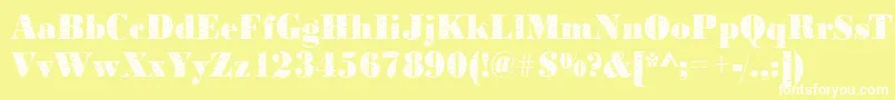 Bodoniteensy2Regular Font – White Fonts on Yellow Background