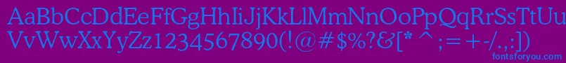 Osvaldc Font – Blue Fonts on Purple Background