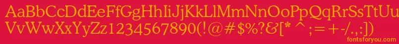 Osvaldc Font – Orange Fonts on Red Background