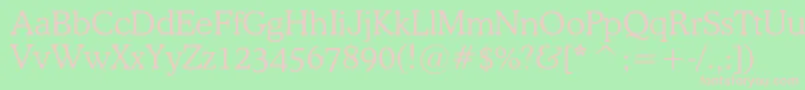 Osvaldc Font – Pink Fonts on Green Background