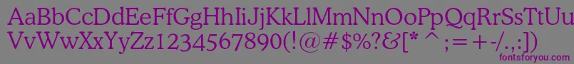 Osvaldc Font – Purple Fonts on Gray Background