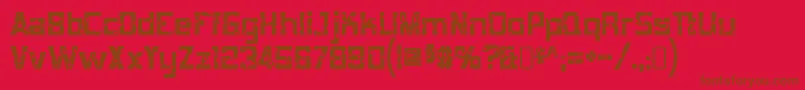 Police MobconcreteRegular – polices brunes sur fond rouge