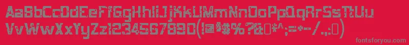 MobconcreteRegular Font – Gray Fonts on Red Background