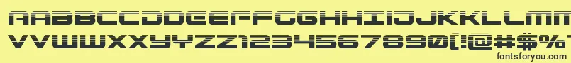 Gunshiphalf Font – Black Fonts on Yellow Background