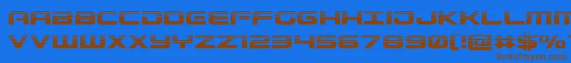 Gunshiphalf Font – Brown Fonts on Blue Background