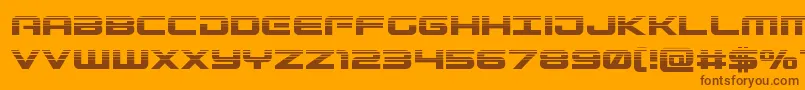 Gunshiphalf Font – Brown Fonts on Orange Background