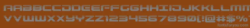 Gunshiphalf Font – Gray Fonts on Brown Background