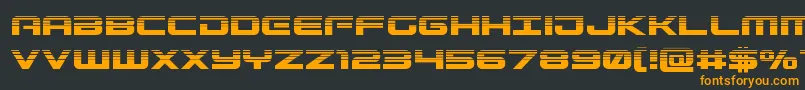 Gunshiphalf Font – Orange Fonts on Black Background